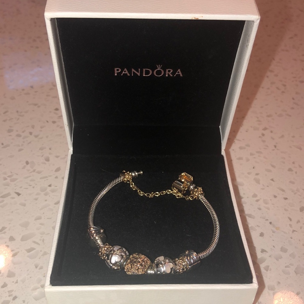 Pandora bracelet 14k gold